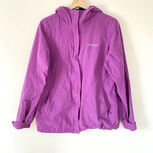 Columbia Jacket Women's Large Misty Hollow EXS Purple Rain Jacket vtg y2k
